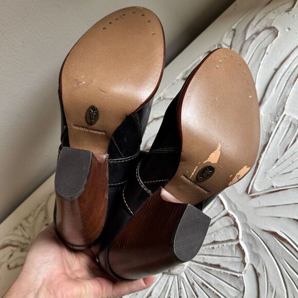 Frye brown leather Andrea mid calf boots size 10 - Picture 9 of 10